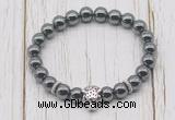 CGB7407 8mm hematite bracelet with tiger head for men or women