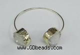 CGB742 20mm coin druzy agate gemstone bangles wholesale