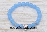 CGB7478 8mm candy jade bracelet with tiger head for men or women