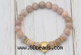 CGB7507 8mm sunstone bracelet with tiger head for men or women