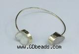 CGB754 13*18mm - 15*20mm oval druzy agate gemstone bangles