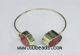 CGB755 13*18mm - 15*20mm oval druzy agate gemstone bangles