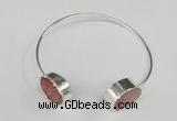 CGB760 13*18mm - 15*20mm oval druzy agate gemstone bangles