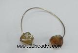 CGB770 13*18mm - 15*20mm faceted nuggets citrine gemstone bangles