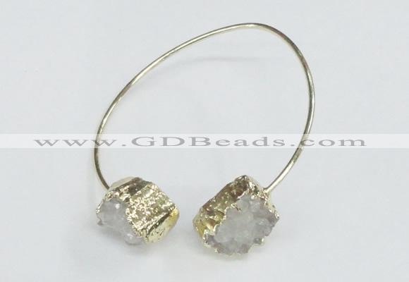 CGB775 13*18mm - 15*20mm freeform druzy agate gemstone bangles