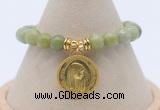 CGB7779 8mm China jade bead with luckly charm bracelets