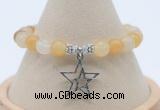 CGB7783 8mm yellow aventurine bead with luckly charm bracelets