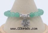 CGB7785 8mm green aventurine bead with luckly charm bracelets