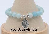 CGB7794 8mm amazonite gemstone bead with luckly charm bracelets