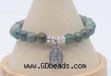 CGB7795 8mm African turquoise bead with luckly charm bracelets