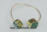 CGB780 13*18mm - 15*20mm freeform druzy agate gemstone bangles