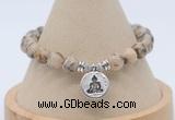 CGB7800 8mm feldspar bead with luckly charm bracelets wholesale