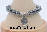 CGB7807 8mm hematite bead with luckly charm bracelets wholesale