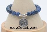 CGB7816 8mm sodalite bead with luckly charm bracelets wholesale