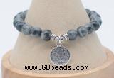 CGB7822 8mm eagle eye jasper bead with luckly charm bracelets