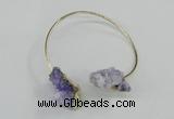 CGB783 13*18mm - 15*20mm nuggets druzy quartz gemstone bangles