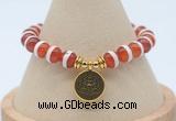 CGB7832 8mm Tibetan agate bead with luckly charm bracelets