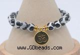 CGB7833 8mm Tibetan agate bead with luckly charm bracelets