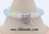 CGB7873 8mm colorful candy jade bead with luckly charm bracelets