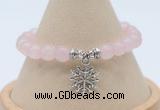 CGB7886 8mm rose quartz bead with luckly charm bracelets