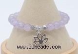 CGB7888 8mm lavender amethyst bead with luckly charm bracelets