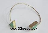 CGB793 12*16mm - 13*18mm triangle Australia chrysoprase bangles