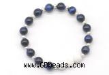 CGB8199 8mm blue tiger eye & white lava beaded stretchy bracelets