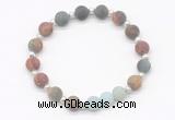 CGB8212 8mm matte picasso jasper & matte amazonite beaded stretchy bracelets