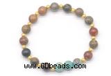 CGB8237 8mm picasso jasper & sea sediment jasper beaded stretchy bracelets