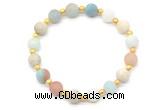 CGB8241 8mm matte amazonite beaded stretchy bracelets wholesale