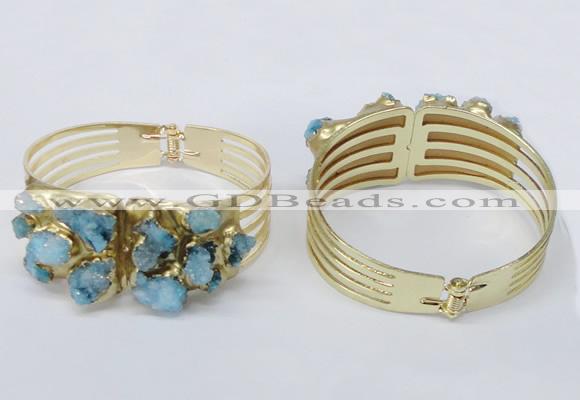 CGB826 30*68mm - 30*70mm druzy agate gemstone bangles wholeasale