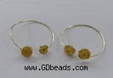 CGB833 13*15mm - 15*20mm freeform druzy agate gemstone bangles