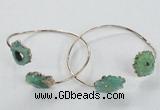 CGB837 13*15mm - 15*20mm freeform druzy agate gemstone bangles