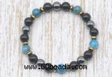 CGB8386 8mm apatite, black onyx & hematite energy bracelet