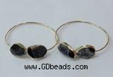 CGB841 15*20mm - 18*25mm freeform druzy agate gemstone bangles