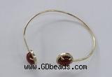 CGB850 10mm flat round agate gemstone bangles wholesale