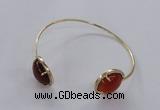 CGB855 15mm flat round agate gemstone bangles wholesale