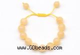 CGB8553 12mm round honey jade adjustable macrame bracelets