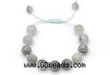 CGB8556 12mm round seaweed quartz adjustable macrame bracelets