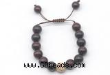 CGB8573 12mm round brecciated jasper adjustable macrame bracelets