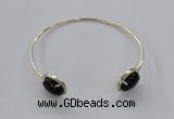 CGB861 10*14mm oval agate gemstone bangles wholesale