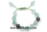 CGB8624 12mm round fluorite adjustable macrame bracelets