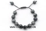 CGB8641 12mm round eagle eye adjustable macrame bracelets