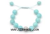 CGB8642 12mm round amazonite adjustable macrame bracelets