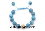 CGB8643 12mm round apatite adjustable macrame bracelets