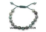 CGB8659 8mm,10mm round African turquoise adjustable macrame bracelets