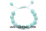 CGB8764 8mm,10mm round amazonite adjustable macrame bracelets