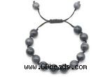 CGB8769 8mm,10mm round eagle eye adjustable macrame bracelets