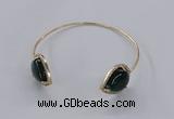 CGB877 15*20mm flat teardrop agate gemstone bangles wholesale