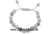 CGB8774 8mm,10mm round labradorite adjustable macrame bracelets